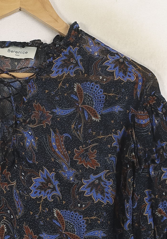 Blouse Bleue et Noire - Taille XS/34 de la marque Bérénice | PARAD75783 - Vendu par Paradigme - Image 3