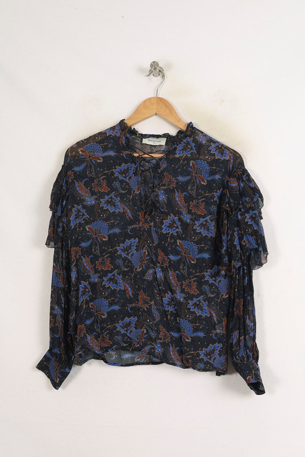 Blouse Bleue et Noire - Taille XS/34 de la marque Bérénice | PARAD75783 - Vendu par Paradigme - Image 2