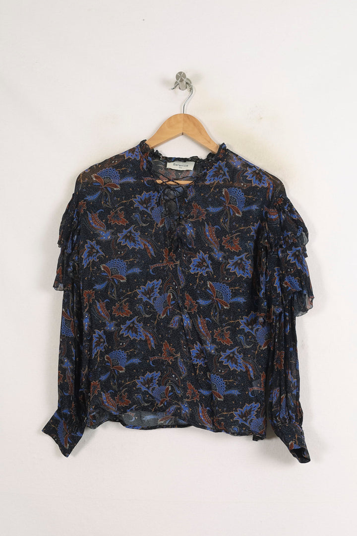 Blouse Bleue et Noire - Taille XS/34 de la marque Bérénice | PARAD75783 - Vendu par Paradigme - Image 2
