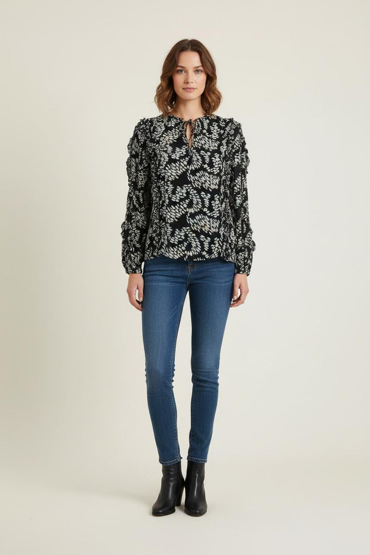 Blouse Noire et Blanche - Taille XS/34 de la marque Bérénice | PARAD75786 - Vendu par Paradigme - Image 1