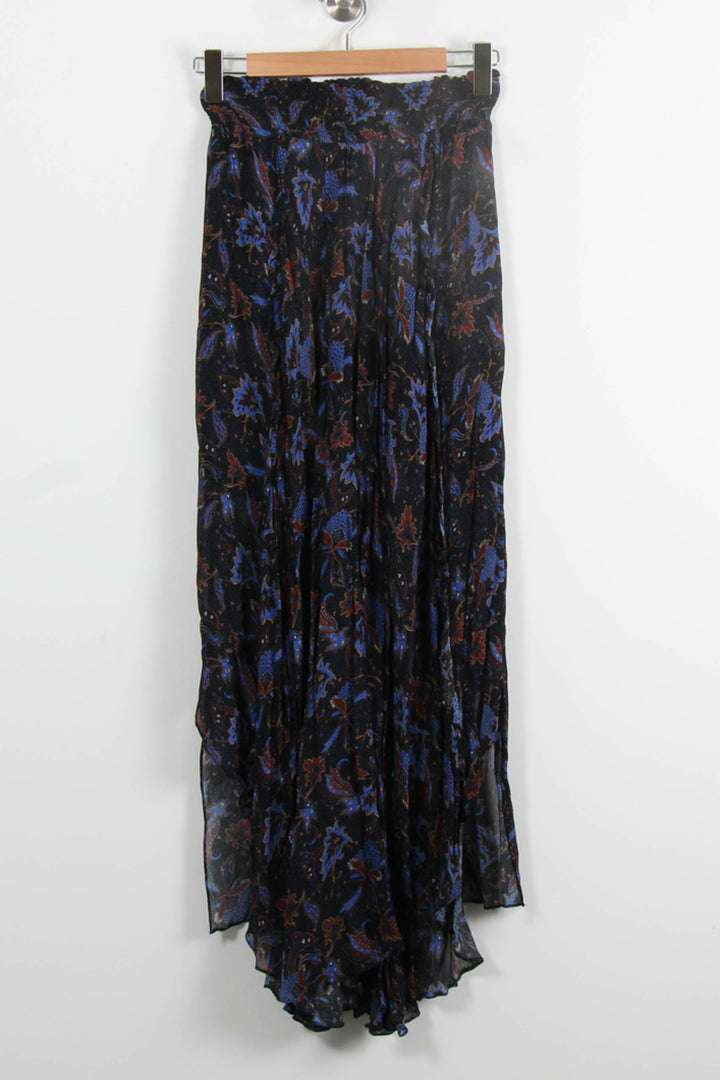 Jupe Longue Bleue et Noire - Taille XS/34 de la marque Bérénice | PARAD75792 - Vendu par Paradigme - Image 2