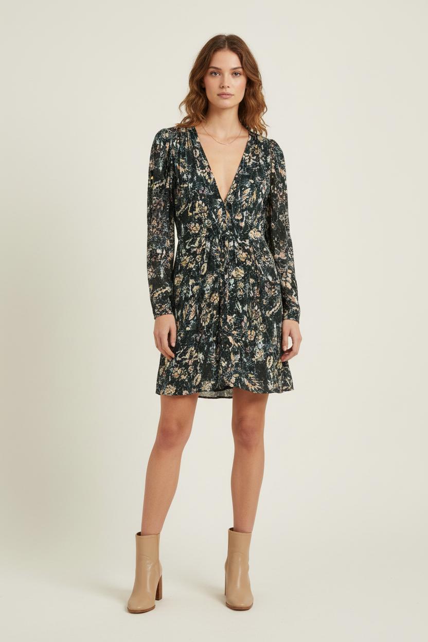 Robe Courte Bleue et Beige - Taille XS/34 de la marque Bérénice | PARAD75802 - Vendu par Paradigme - Image 1