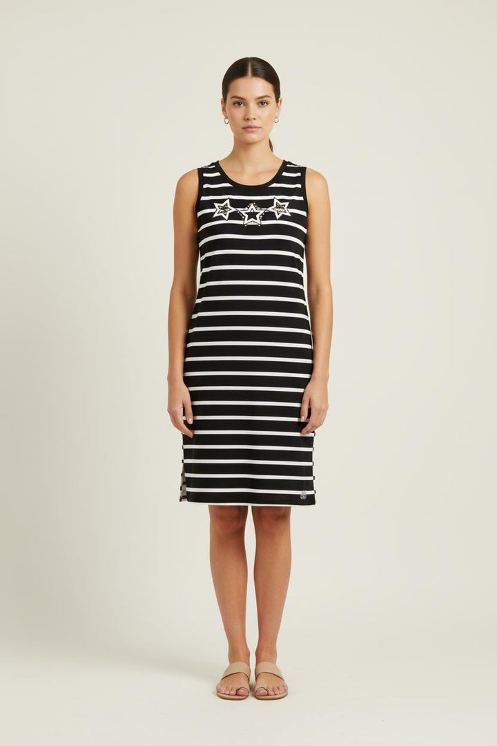 Robe Droite Noire et Blanche - Taille L/40 de la marque Liu Jo | PARAD75804 - Vendu par Paradigme - Image 1