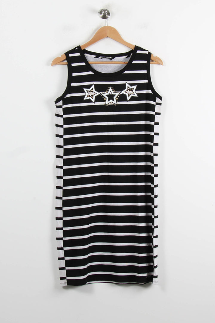 Robe Droite Noire et Blanche - Taille L/40 de la marque Liu Jo | PARAD75804 - Vendu par Paradigme - Image 2