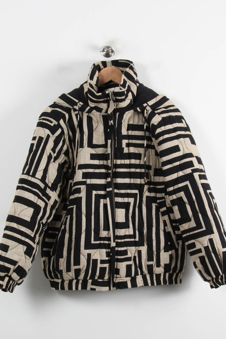 Doudoune Noire et Beige - Taille L/40 de la marque Stella Forest | PARAD75810 - Vendu par Paradigme - Image 2