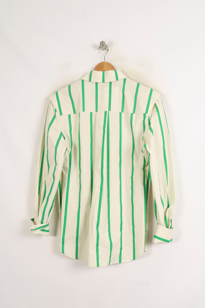 Chemise Blanc et Vert - Taille S/36 de la marque Bérénice | PARAD75811 - Vendu par Paradigme - Image 4