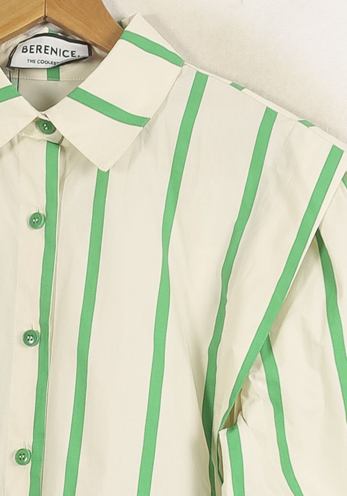 Chemise Blanc et Vert - Taille S/36 de la marque Bérénice | PARAD75811 - Vendu par Paradigme - Image 3