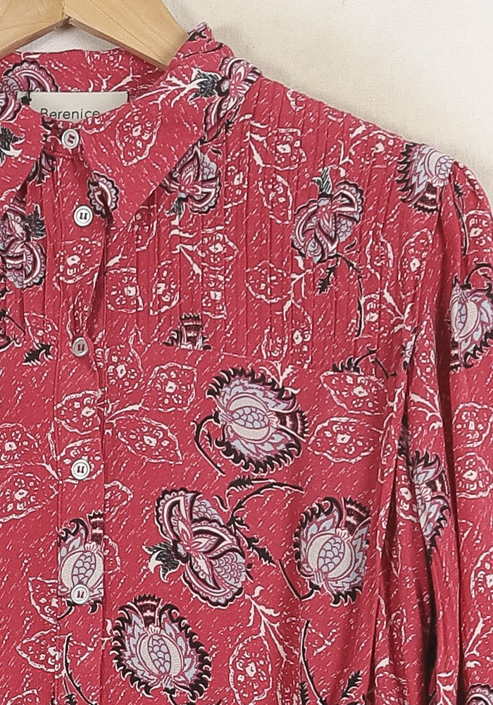 Chemise Rose à Motifs - Taille XS/34 de la marque Bérénice | PARAD75820 - Vendu par Paradigme - Image 3