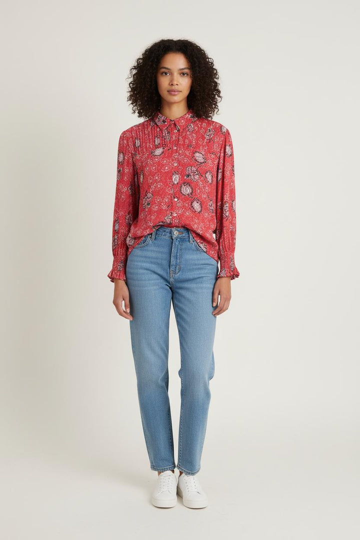 Chemise Rose à Motifs - Taille XS/34 de la marque Bérénice | PARAD75820 - Vendu par Paradigme - Image 1