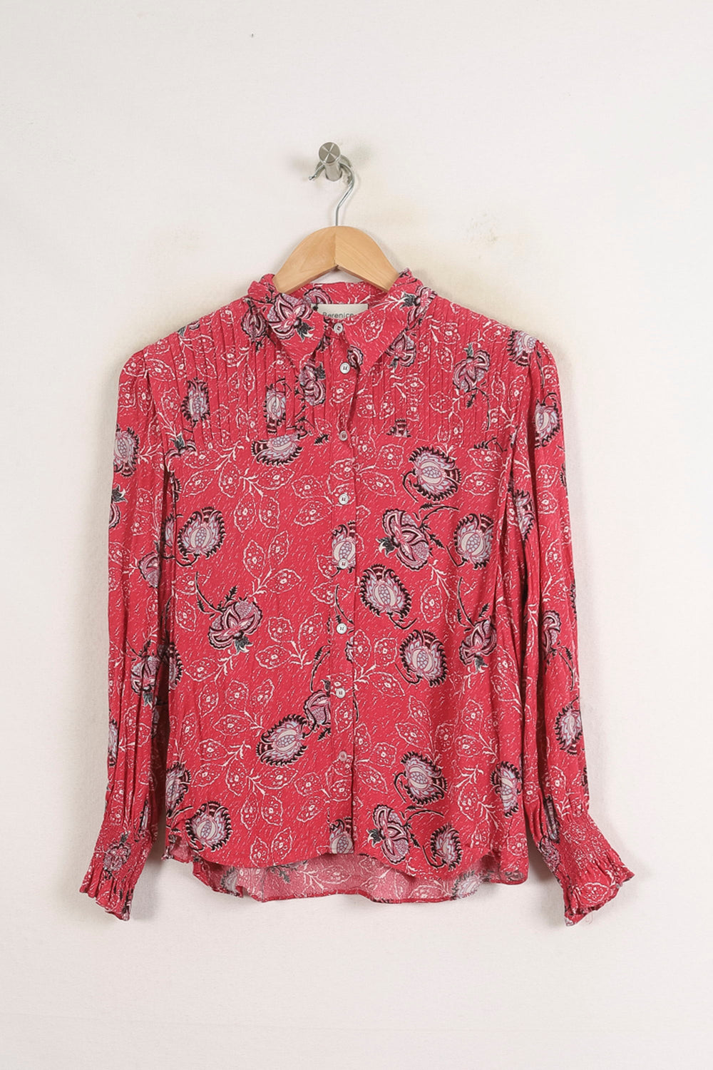 Chemise Rose à Motifs - Taille XS/34 de la marque Bérénice | PARAD75820 - Vendu par Paradigme - Image 2