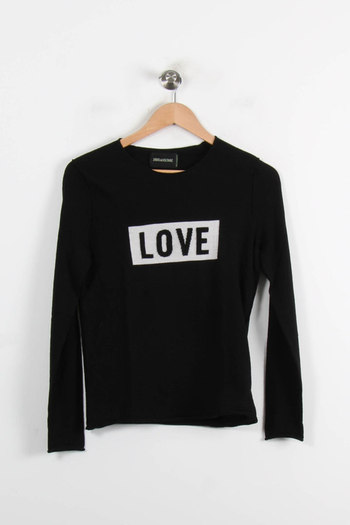 Pull Noir et Blanc - Taille XS/34 de la marque Zadig&Voltaire | PARAD75839 - Vendu par Paradigme - Image 2