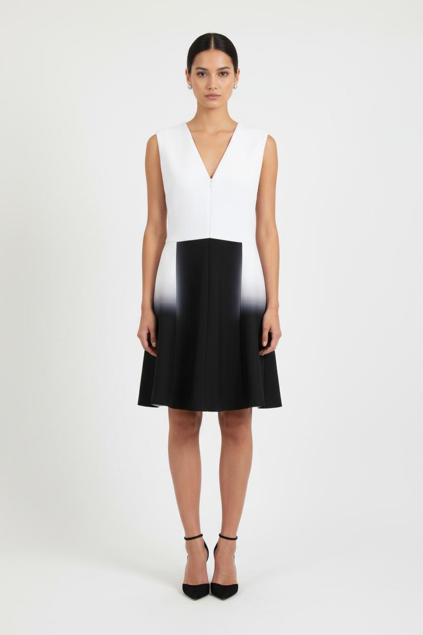 Robe Midi Blanche et Noire - Taille S/36 de la marque Maje | PARAD75844 - Vendu par Paradigme - Image 1