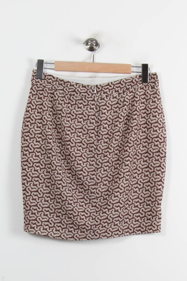 Jupe Courte Marron et Beige - Taille M/38 de la marque One Step | PARAD75851 - Vendu par Paradigme - Image 4