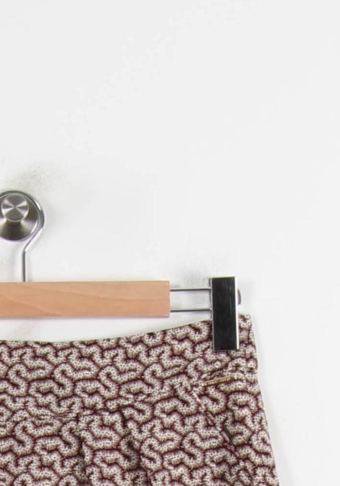 Jupe Courte Marron et Beige - Taille M/38 de la marque One Step | PARAD75851 - Vendu par Paradigme - Image 3