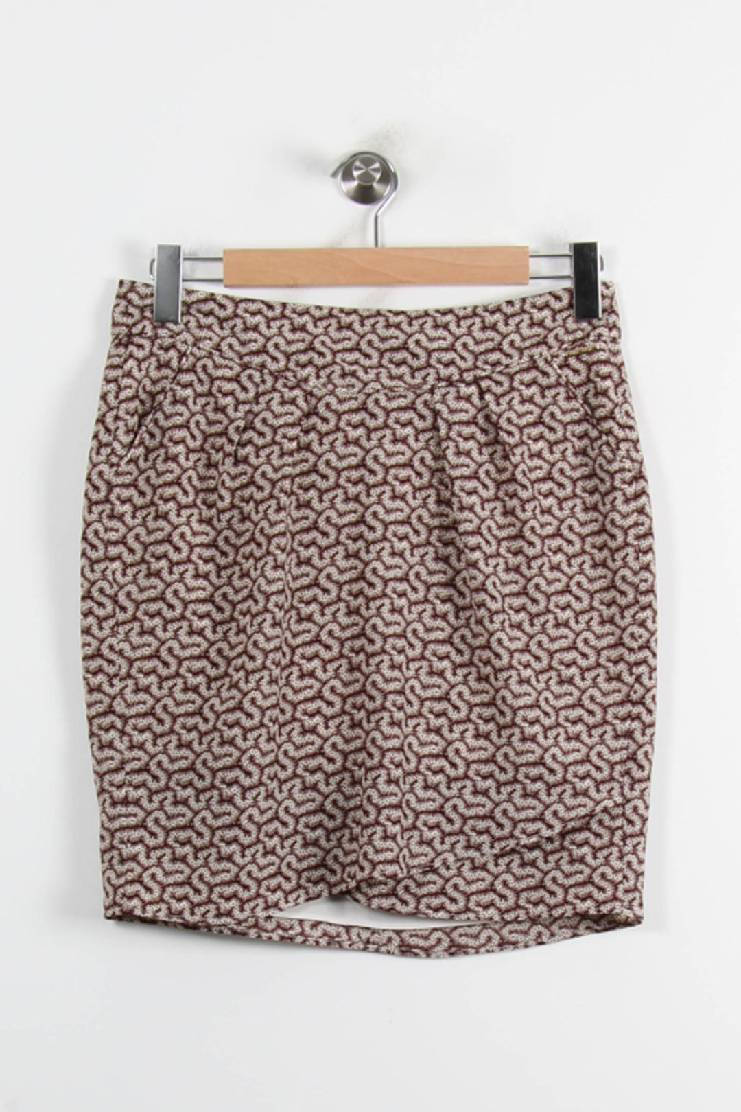 Jupe Courte Marron et Beige - Taille M/38 de la marque One Step | PARAD75851 - Vendu par Paradigme - Image 2