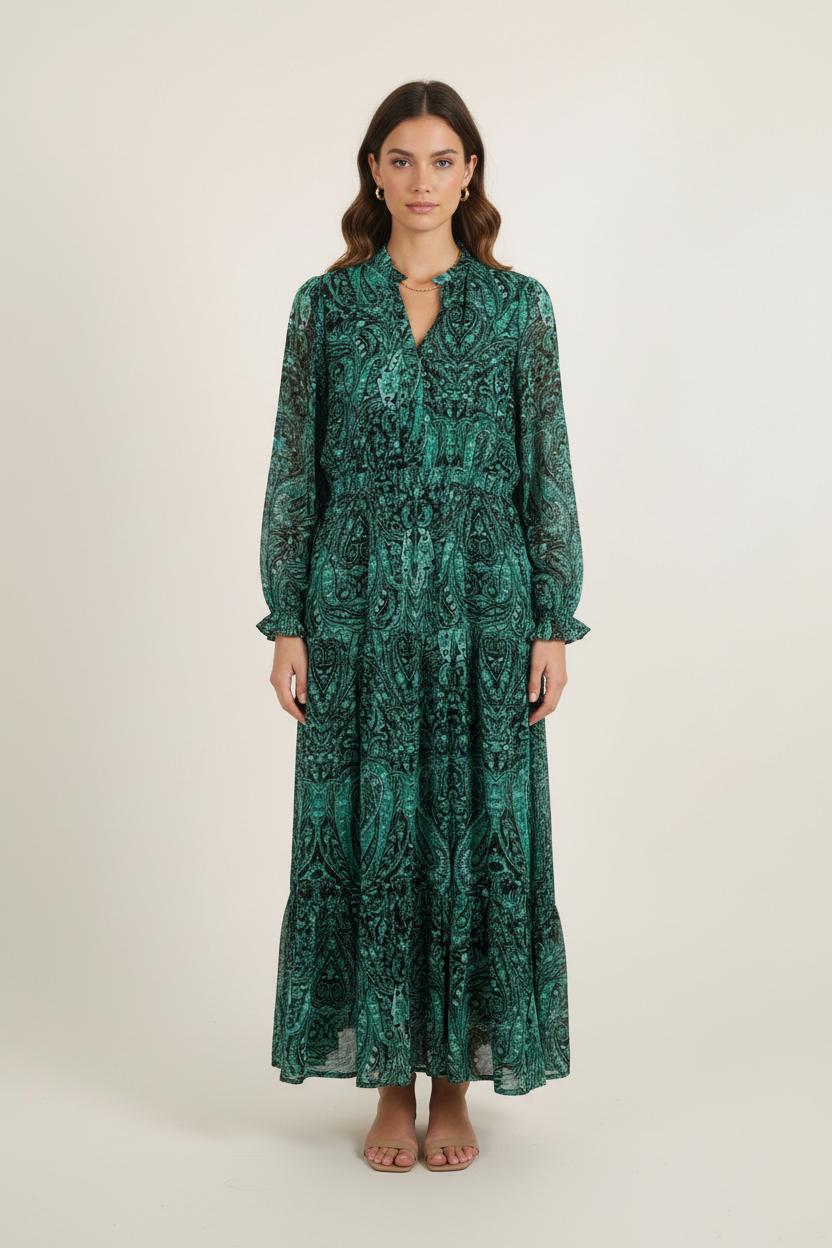 Robe Longue Verte - Taille M/38 de la marque Suncoo | PARAD75857 - Vendu par Paradigme - Image 1