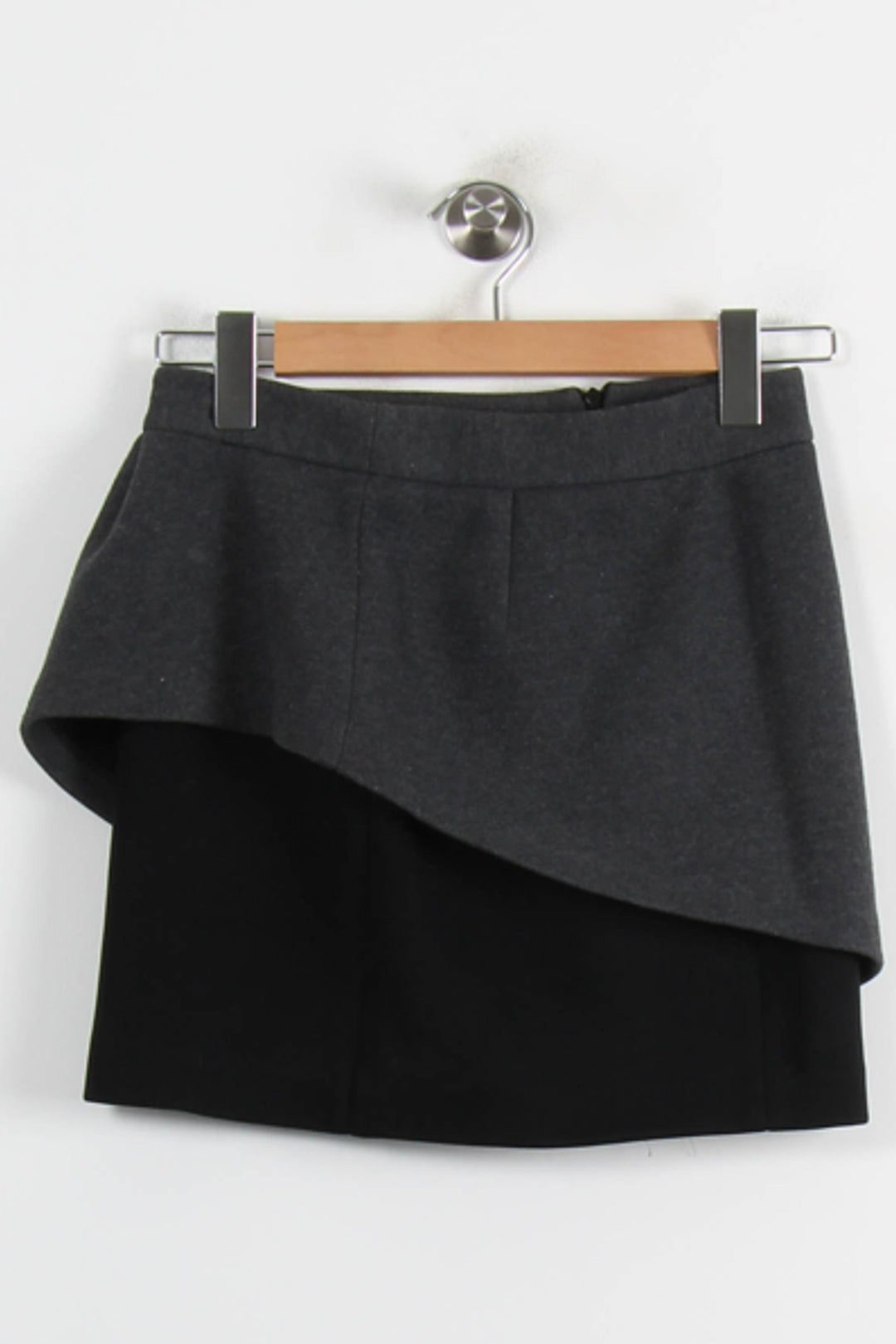 Jupe Asymétrique Grise et Noire - Taille XS/34 de la marque Maje | PARAD75885 - Vendu par Paradigme - Image 4