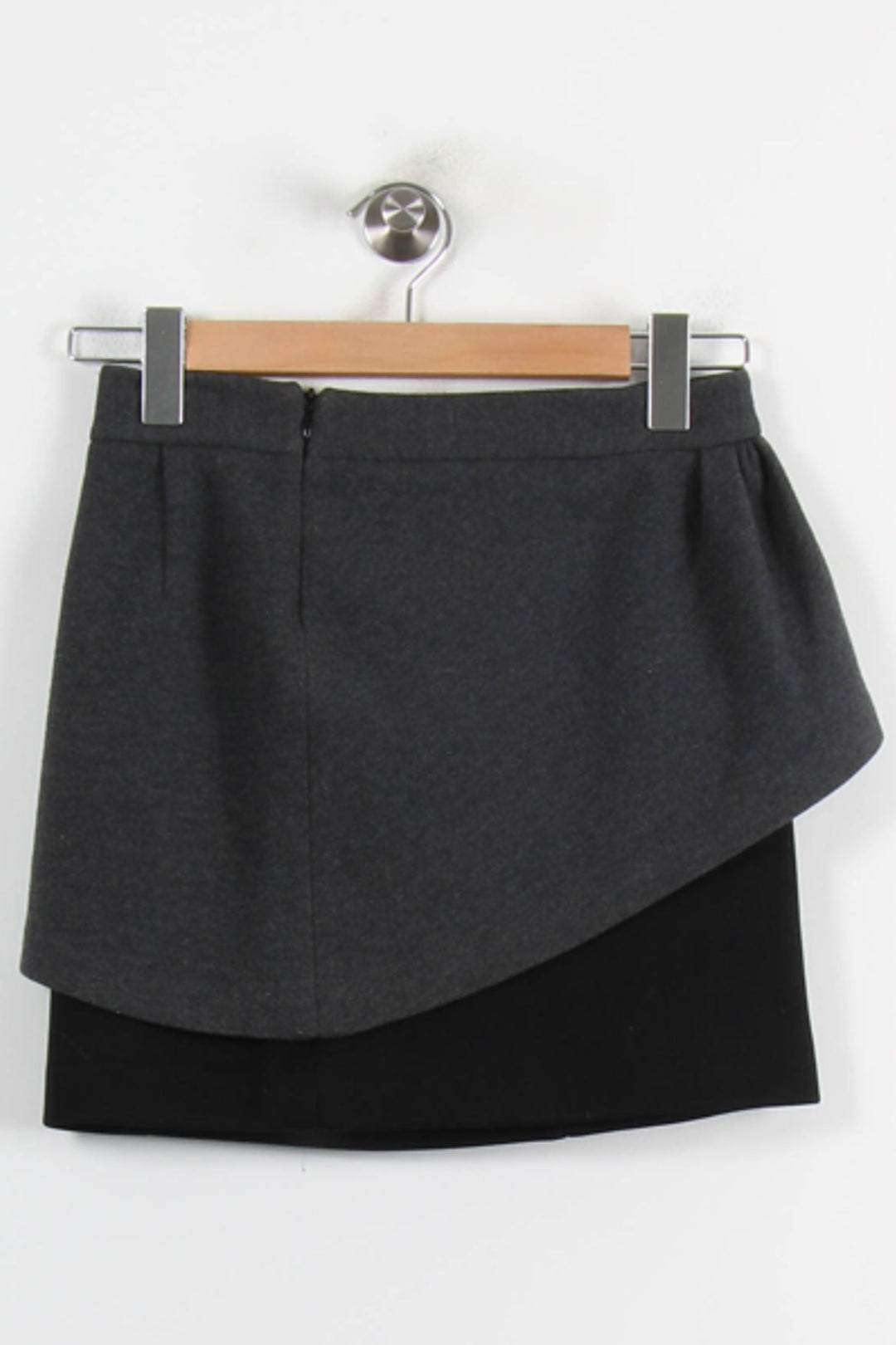Jupe Asymétrique Grise et Noire - Taille XS/34 de la marque Maje | PARAD75885 - Vendu par Paradigme - Image 2