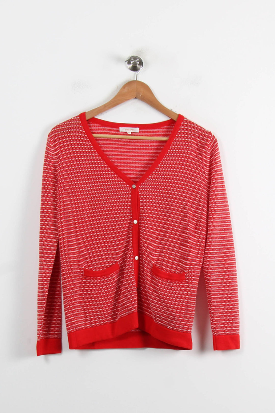Cardigan Rouge et Blanc - Taille S/36 de la marque Grace & Mila | PARAD75888 - Vendu par Paradigme - Image 2