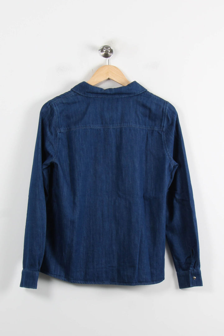 Chemise en Jean Bleue - Taille S/36 de la marque Sézane | PARAD75906 - Vendu par Paradigme - Image 4