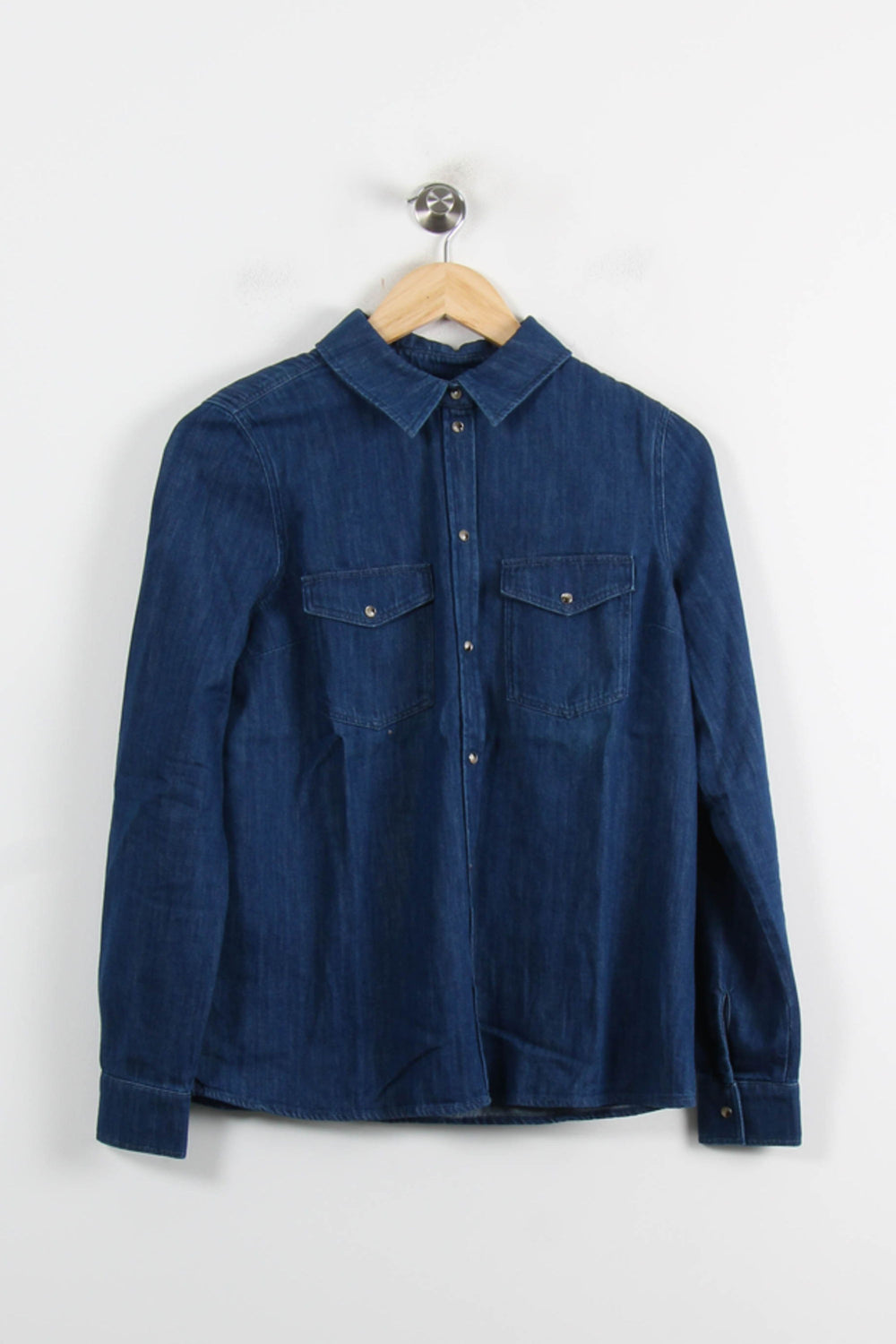 Chemise en Jean Bleue - Taille S/36 de la marque Sézane | PARAD75906 - Vendu par Paradigme - Image 2