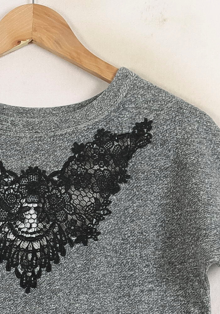 Sweatshirt Gris et Noir - Taille M/38 de la marque Sandro | PARAD75915 - Vendu par Paradigme - Image 3