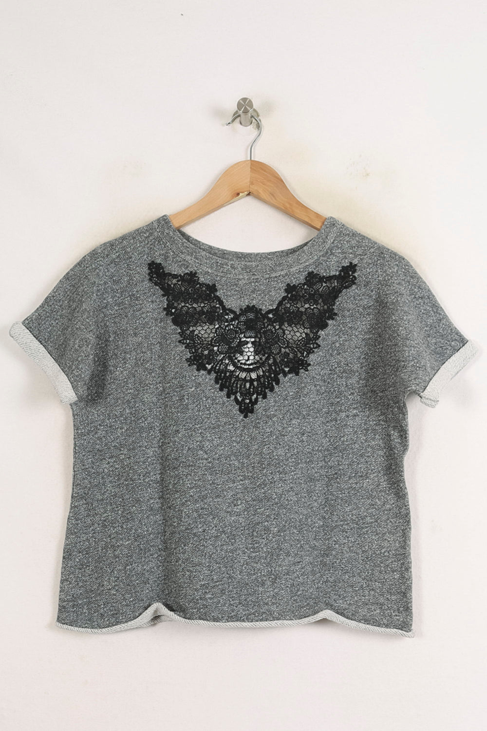 Sweatshirt Gris et Noir - Taille M/38 de la marque Sandro | PARAD75915 - Vendu par Paradigme - Image 2