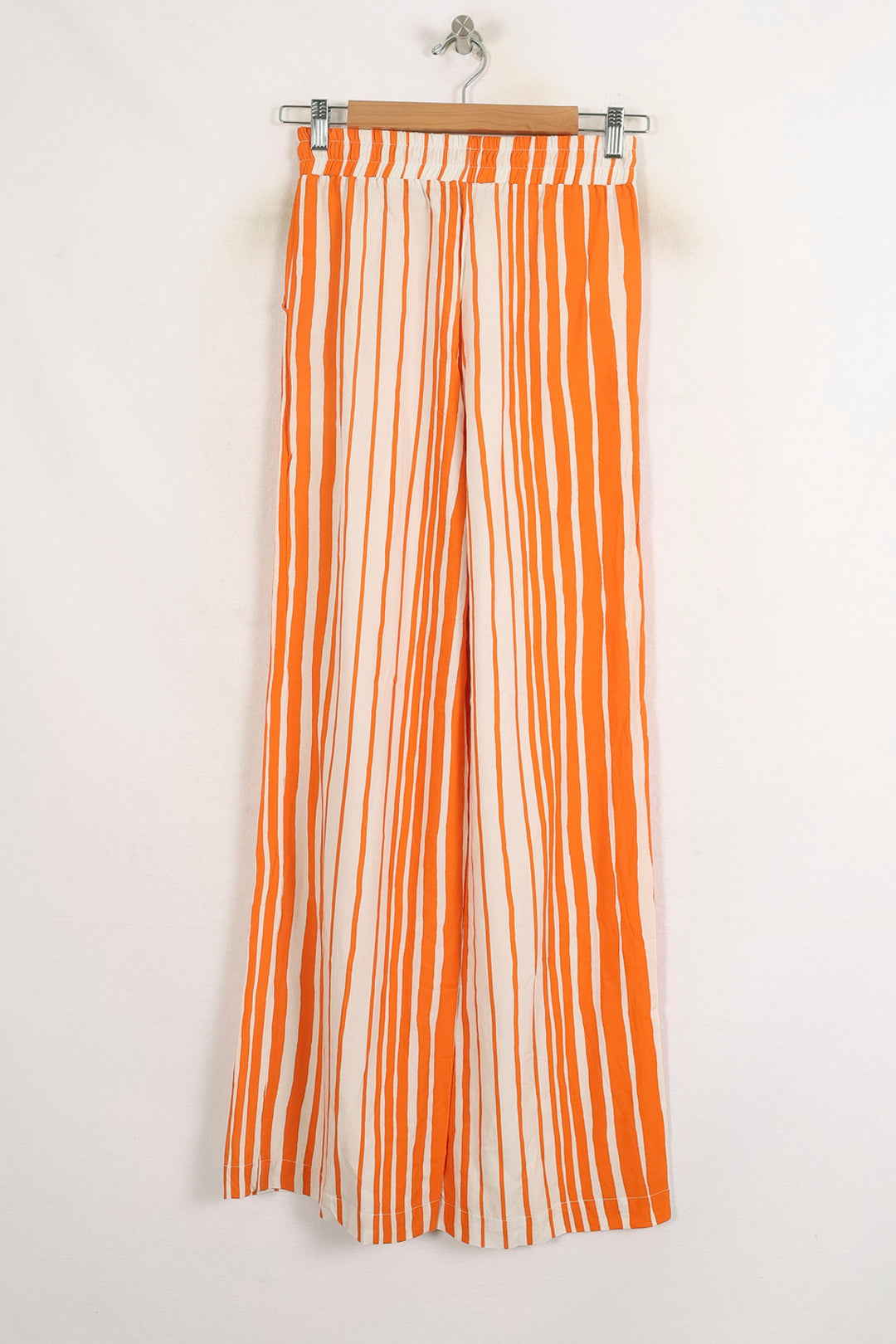Pantalon Large Orange et Blanc - Taille S/36 de la marque La Fée Maraboutée | PARAD75923 - Vendu par Paradigme - Image 4