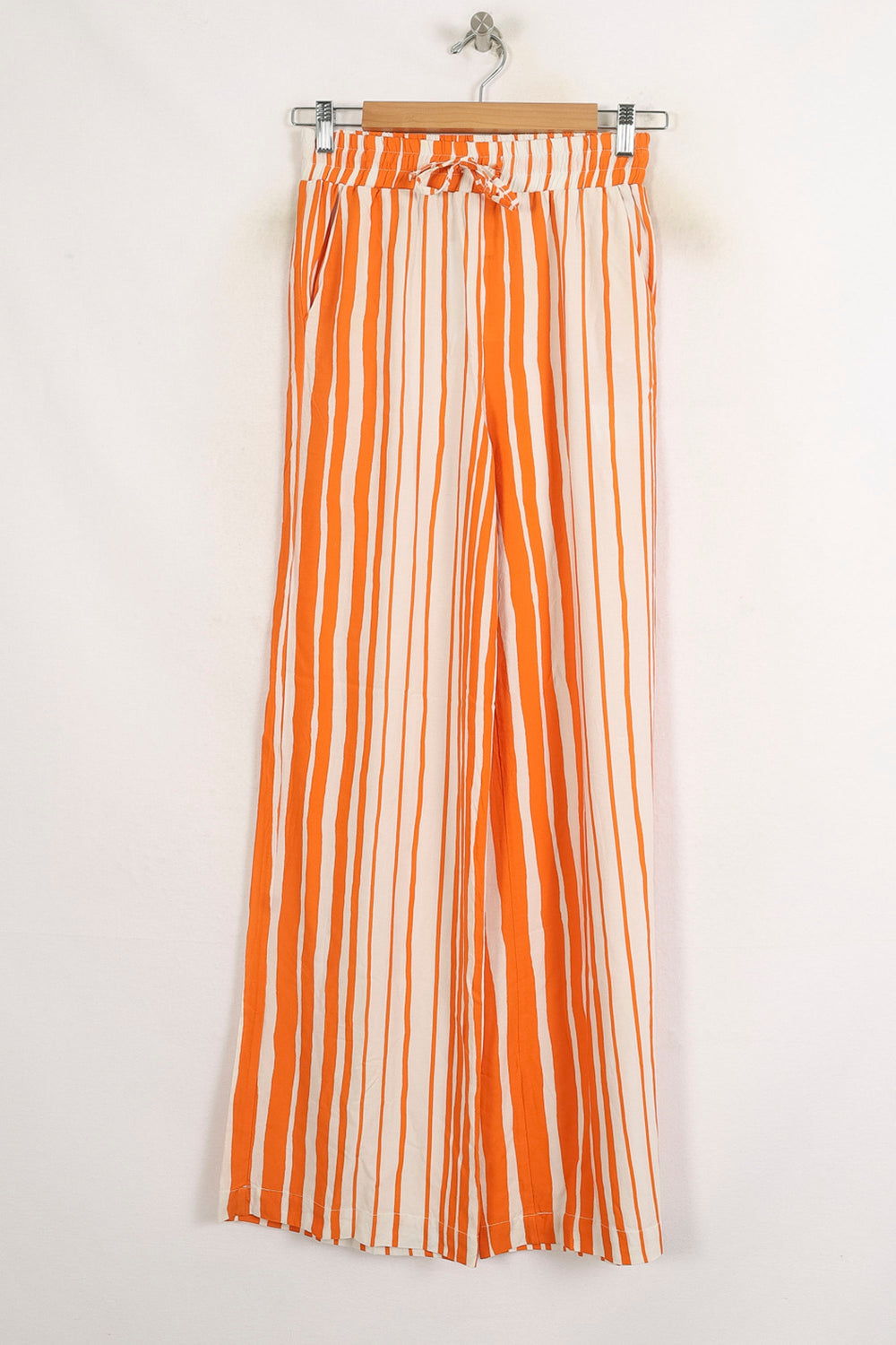 Pantalon Large Orange et Blanc - Taille S/36 de la marque La Fée Maraboutée | PARAD75923 - Vendu par Paradigme - Image 2