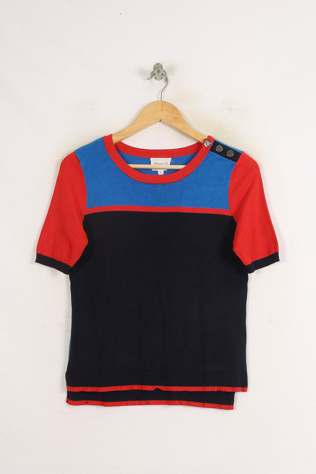 Pull Bleu et Rouge - Taille S/36 de la marque Maison 123 | PARAD75929 - Vendu par Paradigme - Image 2