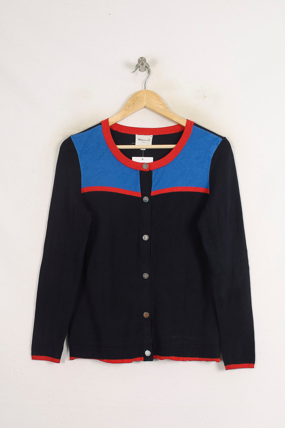 Cardigan Bleu et Rouge - Taille S/36 de la marque Maison 123 | PARAD75931 - Vendu par Paradigme - Image 2