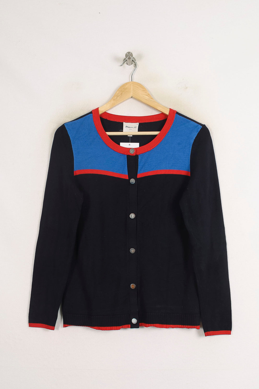 Cardigan Bleu et Rouge - Taille S/36 de la marque Maison 123 | PARAD75931 - Vendu par Paradigme - Image 2