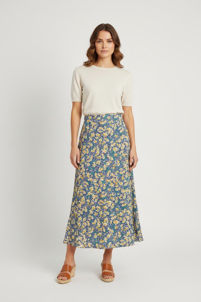 Jupe Longue Multicolore - Taille M/38 de la marque La Fée Maraboutée | PARAD75961 - Vendu par Paradigme - Image 1