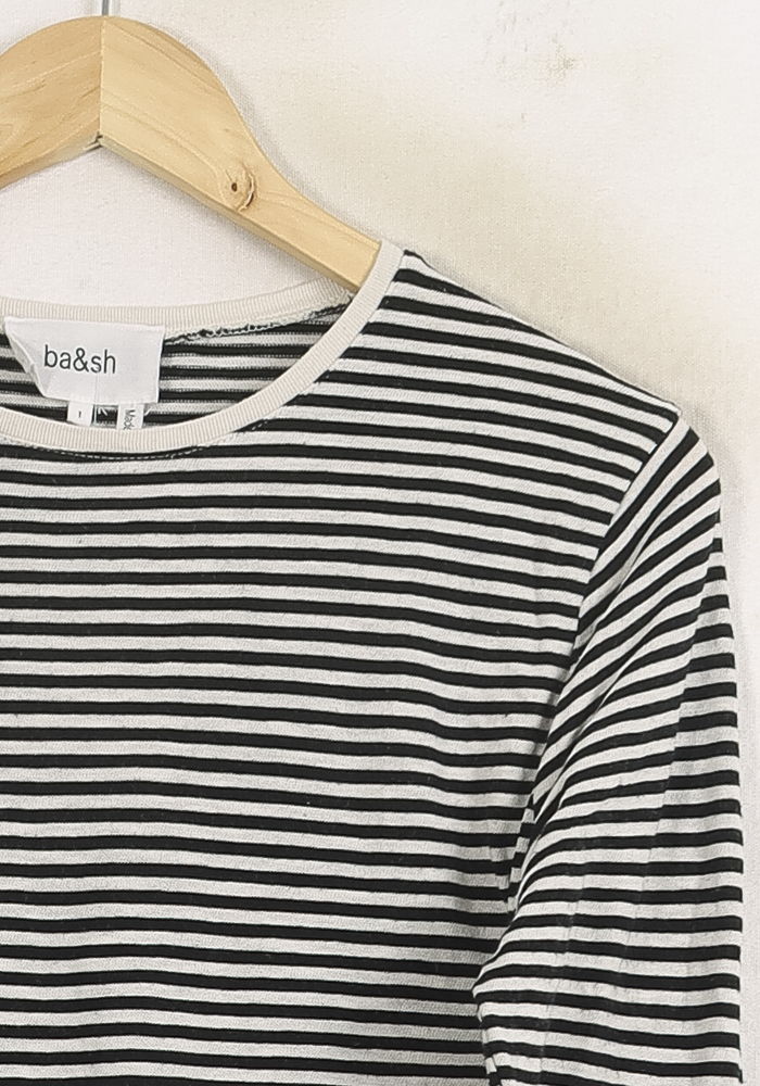 Marinière Noir et Blanc - Taille M/38 de la marque ba&sh | PARAD75966 - Vendu par Paradigme - Image 3