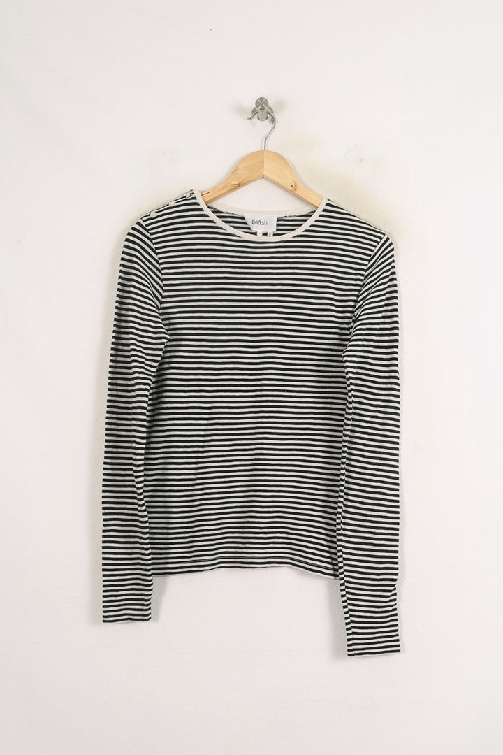 Marinière Noir et Blanc - Taille M/38 de la marque ba&sh | PARAD75966 - Vendu par Paradigme - Image 2