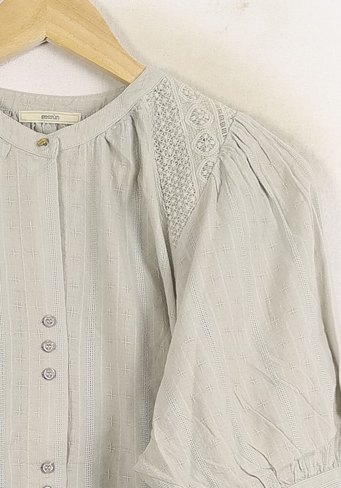 Blouse Grise - Taille M/38 de la marque Sessùn | PARAD75974 - Vendu par Paradigme - Image 3