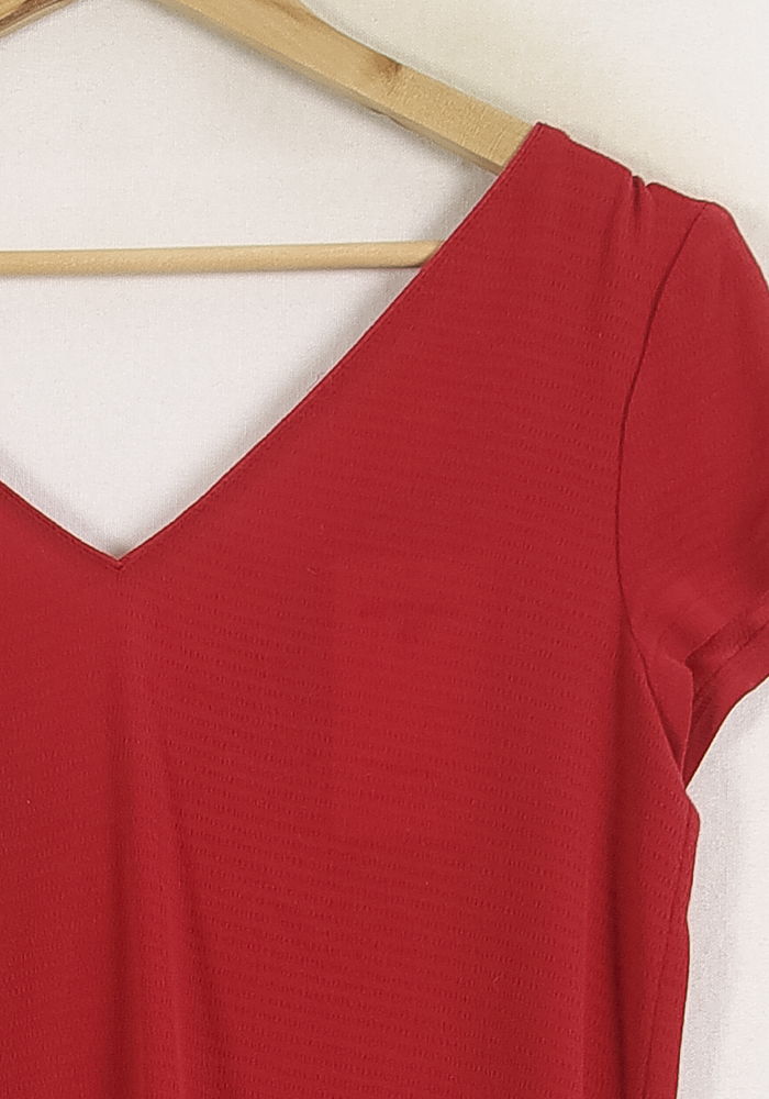 Robe Droite Rouge - Taille S/36 de la marque Pablo | PARAD75979 - Vendu par Paradigme - Image 3
