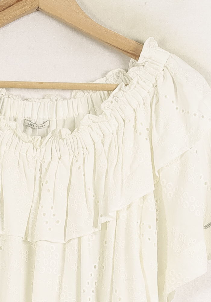 Robe Bardot Blanche - Taille XL/42 de la marque IKKS | PARAD75989 - Vendu par Paradigme - Image 3