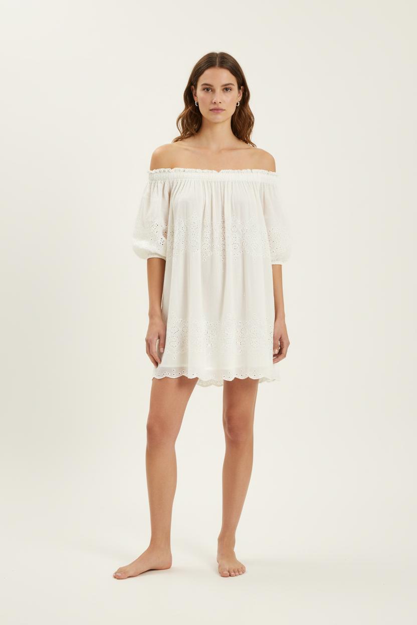 Robe Bardot Blanche - Taille XL/42 de la marque IKKS | PARAD75989 - Vendu par Paradigme - Image 1