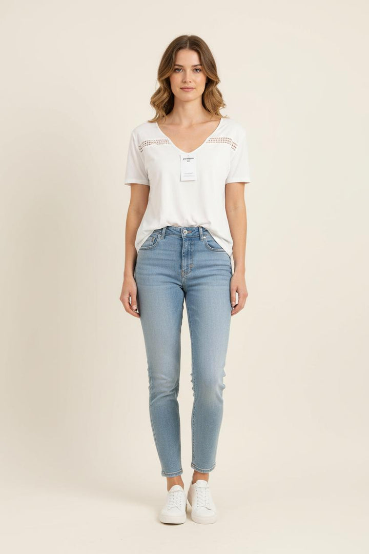 Tee-shirt Blanc - Taille XL/42 de la marque IKKS | PARAD75991 - Vendu par Paradigme - Image 1