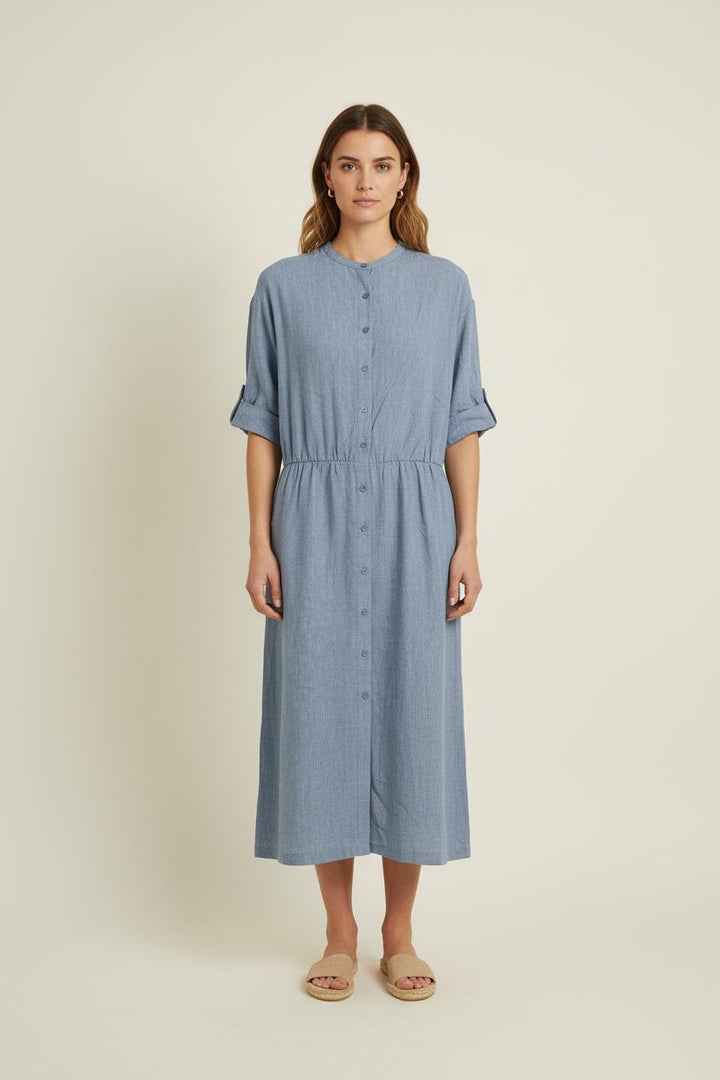 Robe Chemise Bleue - Taille L/40 de la marque Sessùn | PARAD75996 - Vendu par Paradigme - Image 1