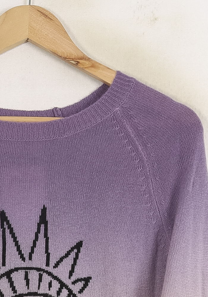 Pull Violet et Jaune - Taille M/38 de la marque Bérénice | PARAD75999 - Vendu par Paradigme - Image 3