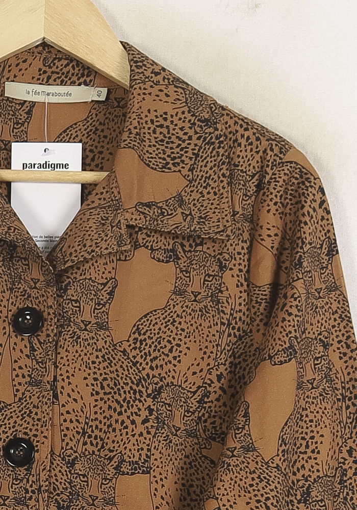 Veste Marron - Taille L/40 de la marque La Fée Maraboutée | PARAD76004 - Vendu par Paradigme - Image 3