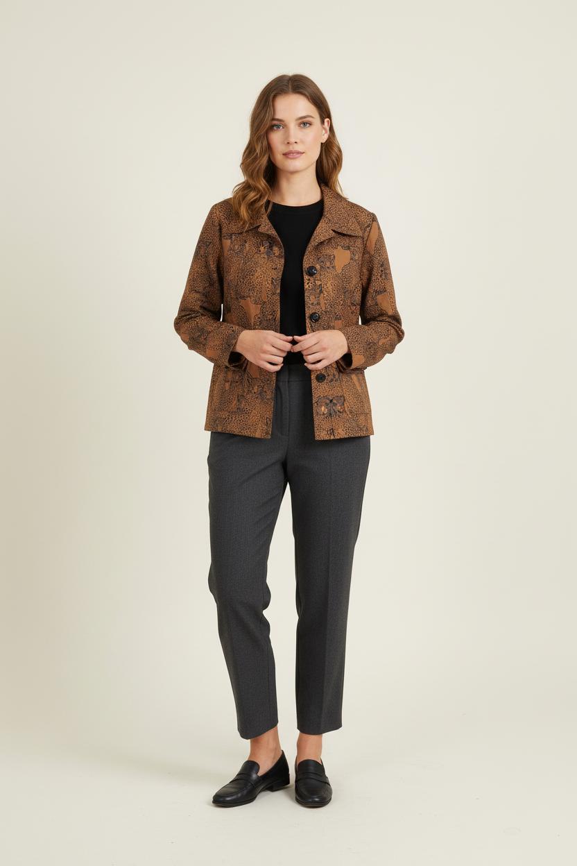 Veste Marron - Taille L/40 de la marque La Fée Maraboutée | PARAD76004 - Vendu par Paradigme - Image 1