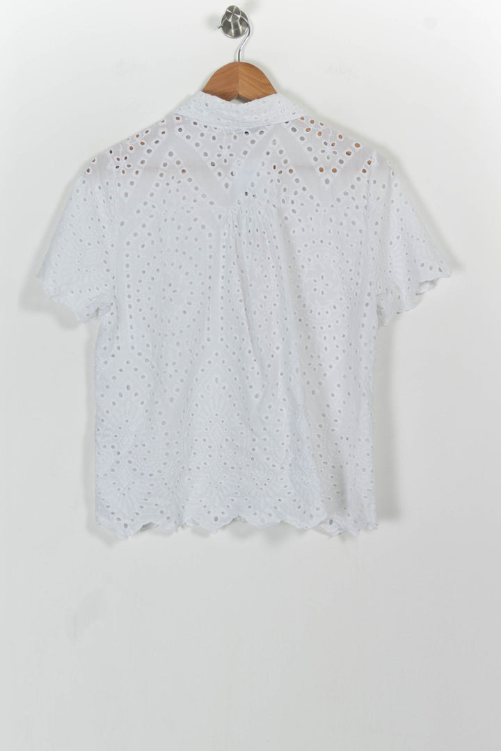 Chemisier Blanc - Taille L/40 de la marque La Fée Maraboutée | PARAD76017 - Vendu par Paradigme - Image 4