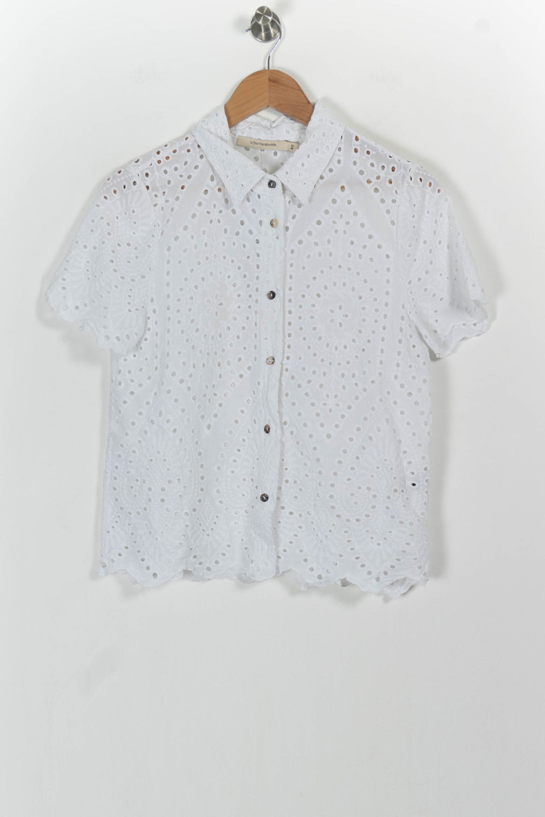 Chemisier Blanc - Taille L/40 de la marque La Fée Maraboutée | PARAD76017 - Vendu par Paradigme - Image 2