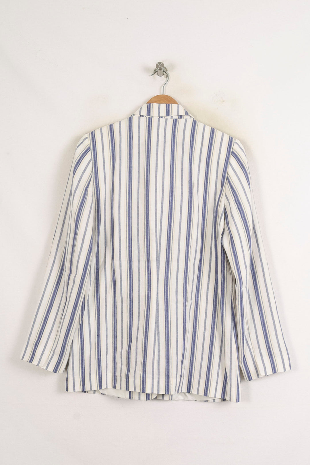 Blazer Rayé Blanc et Bleu - Taille M/38 de la marque La Fée Maraboutée | PARAD76021 - Vendu par Paradigme - Image 4