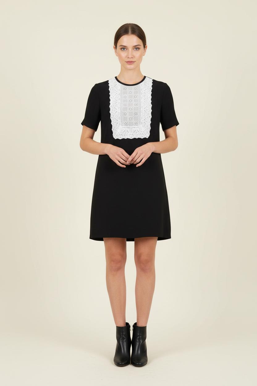 Robe Noire et Blanche - Taille M/38 de la marque Sandro | PARAD76025 - Vendu par Paradigme - Image 1