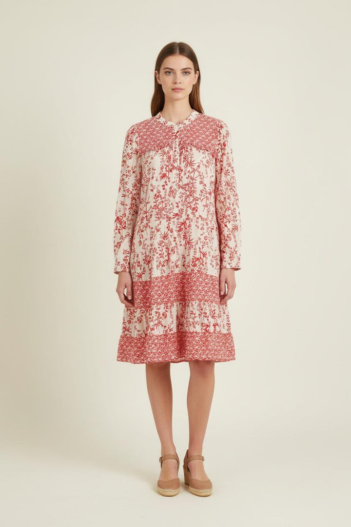 Robe Midi Rouge et Blanche - Taille XS/34 de la marque Bérénice | PARAD76032 - Vendu par Paradigme - Image 1