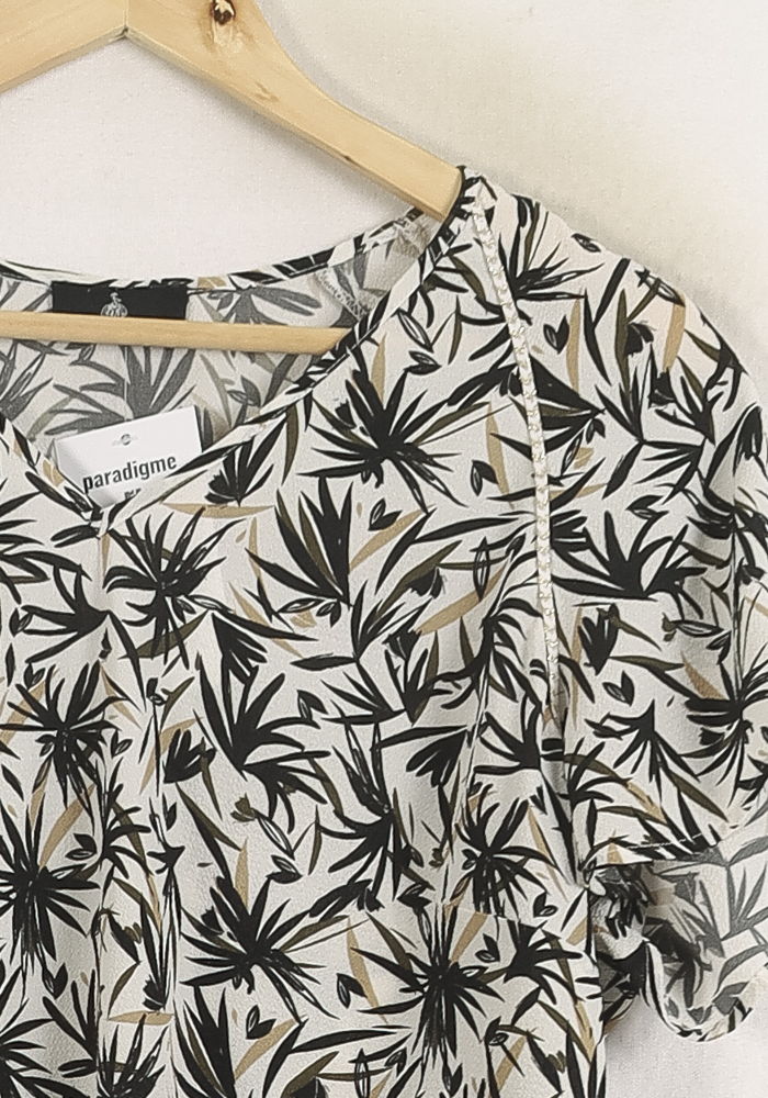 Blouse Imprimée Noire et Blanche - Taille XXL/44 de la marque One Step | PARAD76039 - Vendu par Paradigme - Image 3